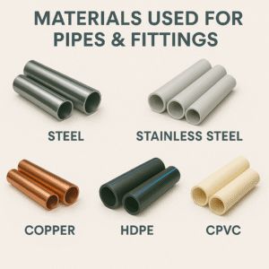 Materials Used  For Pipes & Fittings